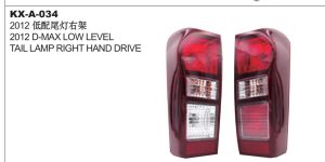 2012 D-MAX LOW LEVEL TAIL LAMP RIGHT HAND DRIVE KX-A-034