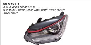 2018 D-MAX HEAD LAMP WITH GRAY STRIP RIGHT HAND DRIVE KX-A-039-4
