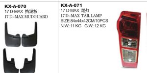 17 D-MAX MUDGUARD KX-A-070