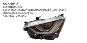 2020 D-MAX HIGH LEVEL HEAD LAMP LEFT HAND DRIVE KX-A-084
