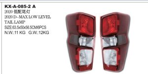2020 D-MAX LOW LEVEL TAIL LAMP SMOKE KX-A-085-2