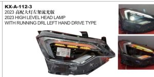 2023 HIGH LEVEL HEAD LAMP WITH RUNNING DRL LEFT HAND DRIVE TYPE - D-MAX KX-A-112-3