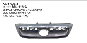 08 HALF CHROME GRILLE GRAY - HILUX KX-B-032-2