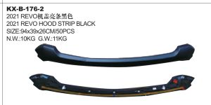2021 REVO HOOD STRIP BLACK KX-B-176-2