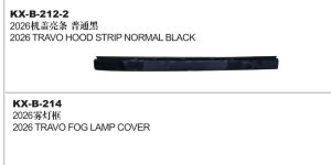 2026 TRAVO HOOD STRIP NORMAL BLACK KX-B-212-2