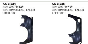 2026 TRAVO REAR FENDER RIGHT SIDE KX-B-224