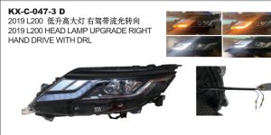 2019 L200 HEAD LAMP UPGRADE RIGHT HAND DRIVE WITH DRL KX-C-047-3D