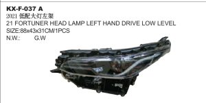 21 FORTUNER HEAD LAMP LEFT HAND DRIVE LOW LEVEL KX-F-037