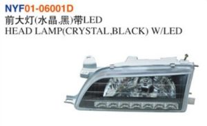 HEAD LAMP(CRYSTAL,BLACK) W/LED - Corolla 1999 NYF01-06001D