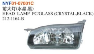 HEAD LAMP PC/GLASS (CRYSTAL_BLACK) - Corolla 1995 NYF01-07001C