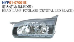 HEAD LAMP PC/GLASS (CRYSTAL LED BLACK) - Corolla 1995 NYF01-07001E