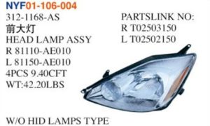 HEAD LAMP ASSY - Sienna 1998-2000 NYF01-106-004