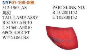 TAIL LAMP ASSY - Sienna 1998-2000 NYF01-106-006