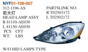 HEAD LAMP ASSY – Sienna 1998-2000