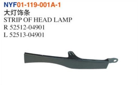 nyf01 119 001a 1.jpg STRIP OF HEAD LAMP - Tacoma 2005-2011 NYF01-119-001A-1