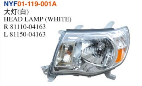nyf01 119 001a.jpg HEAD LAMP (WHITE) - Tacoma 2005-2011 NYF01-119-001A