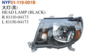 HEAD LAMP (BLACK) - Tacoma 2005-2011 NYF01-119-001B