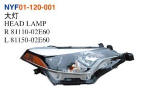 HEAD LAMP - Corolla 2014 NYF01-120-001