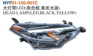 HEAD LAMP(LED,BLACK,YELLOW) - Corolla 2014 NYF01-120-001C
