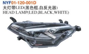 HEAD LAMP(LED,BLACK,WHITE) - Corolla 2014 NYF01-120-001D
