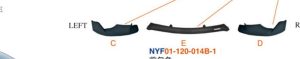 FRONT SIDE BUMPER - Corolla 2014 NYF01-120-014B-1