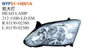 HEAD LAMP - Corolla 2004 NYF01-14001A