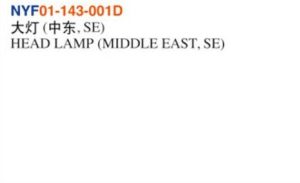 HEAD LAMP (MIDDLE EAST, SE) - Camry 2018 NYF01-143-001D