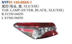 TAIL LAMP (OUTER, BLACK, XLE/XSE) - Camry 2018 NYF01-143-002A-1