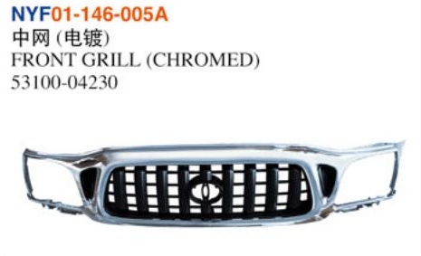 nyf01 146 005a.jpg FRONT GRILL (CHROMED) - Tacoma 2001-2004 NYF01-146-005A