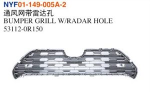 BUMPER GRILL W/RADAR HOLE - RAV4 2019 NYF01-149-005A-2