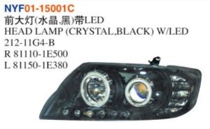 HEAD LAMP (CRYSTAL_BLACK) W/LED – Corolla 2004