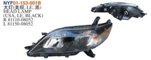 HEAD LAMP (USA, LE, BLACK) - Sienna 2011 NYF01-153-001B