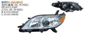 HEAD LAMP (USA, SE, W/HID) – Sienna 2011