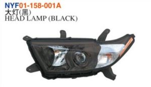 HEAD LAMP (BLACK) - Highlander 2008-2010 NYF01-158-001A