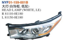 HEAD LAMP (WHITE, LE) – Highlander 2014