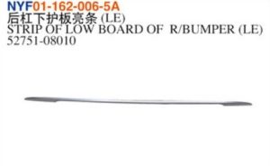 STRIP OF LOW BOARD OF R/BUMPER (LE) - Sienna 2021 NYF01-162-006-5A