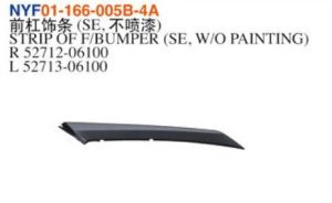 STRIP OF F/BUMPER (SE, W/O PAINTING) - Camry 2021 NYF01-166-005B-4A