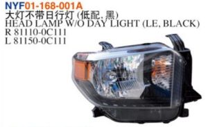 HEAD LAMP W/O DAY LIGHT (LE, BLACK) - Tundra 2014 NYF01-168-001A