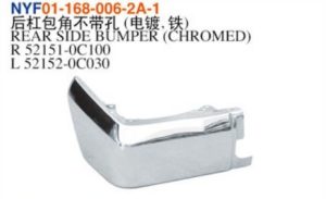 REAR SIDE BUMPER (CHROMED) - Tundra 2014 NYF01-168-006-2A-1