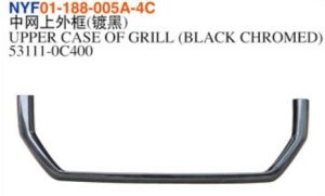 UPPER CASE OF GRILL (BLACK CHROMED) - Tundra 2022 NYF01-188-005A-4C