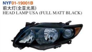 HEAD LAMP USA (FULL MATT BLACK) - Corolla 2007 NYF01-19001B