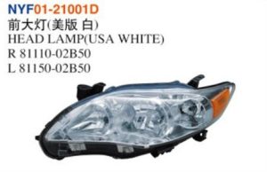 HEAD LAMP(USA WHITE) - Corolla 2010-2013 NYF01-21001D