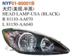 HEAD LAMP-USA (BLACK) - Corolla 1997 NYF01-80001B
