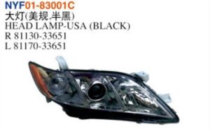 HEAD LAMP-USA (BLACK) – Camry 2007