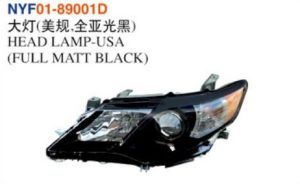 HEAD LAMP-USA (FULL MATT BLACK) - Camry 2012 NYF01-89001D