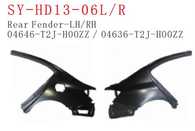 sy hd13 06lr.jpg Rear Fender L/R - ACCORD 2014 SY-HD13-06LR